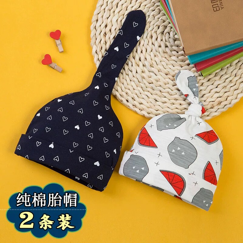 Baby Hat Temperature Hat Newborn Halo Gate Hat Newborn Born Baby Female and Female Baby Love Tire Hat Summer Thin