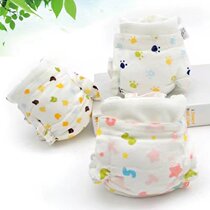 Baby gauze diaper pants cotton waterproof baby diaper bag breathable washable diaper diapers four seasons