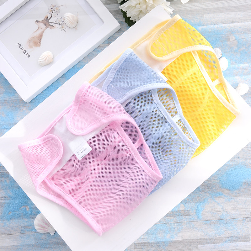 Diaper pocket mesh diaper pants summer thin diaper pants newborn baby meson fixed training pants cotton breathable washable
