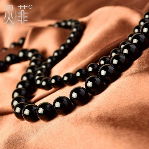 Натуральные агатовые бусины, черное украшение-шарик, браслет из бисера ручной работы, DIY