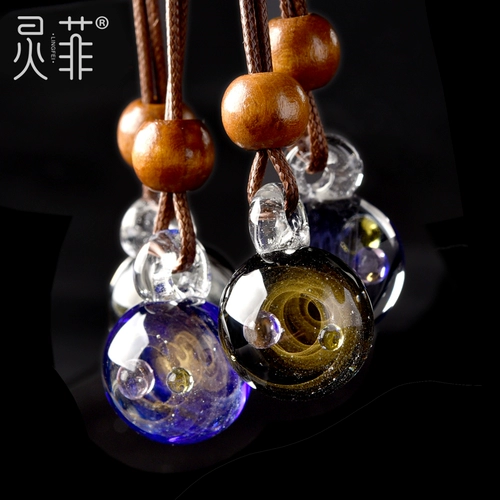 Подвеска, стеклянное планетарное звездное небо, аксессуар для школьников подходит для мужчин и женщин, подарок на день рождения