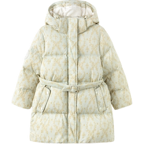 (premium) Balabala high-end line 24 winter white goose down jacket mid-length down jacket corduroy jacket