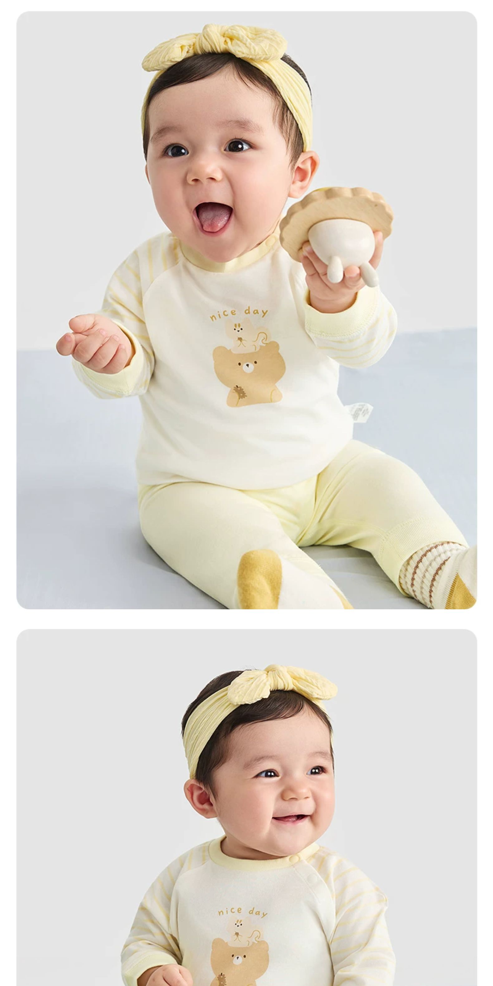 Balabala Children's Baby Pajamas, Infant Clothing, Autumn Clothes and Pants, New Spring and Autumn Two-Piece Set for Boys and Girls — 19