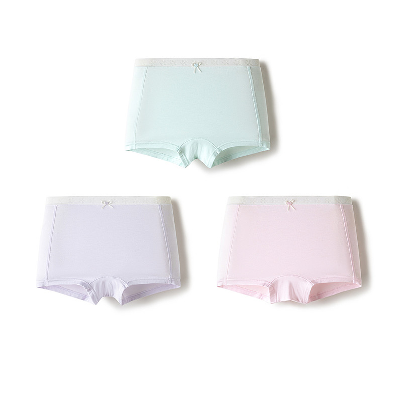 Balabala Girls' Cotton Boxer Briefs Children's Triangle Briefs Baby Boxer Briefs Class a Skin-Friendly Antibacterial Breathable Three-Pack — 5