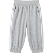 Balabala childrens clothing childrens boys pants 2024 summer new childrens cropped pants medium and large childrens sports pants thin