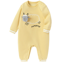 (Same style in the mall) Balabala baby jumpsuit baby autumn and winter hugger and velvet trendy