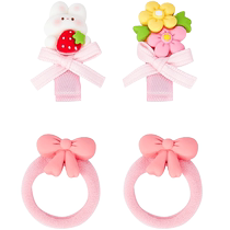 Balabala childrens hair rope clips childrens hair accessories cute accessories sweet hair rope hair clip accessories cute set
