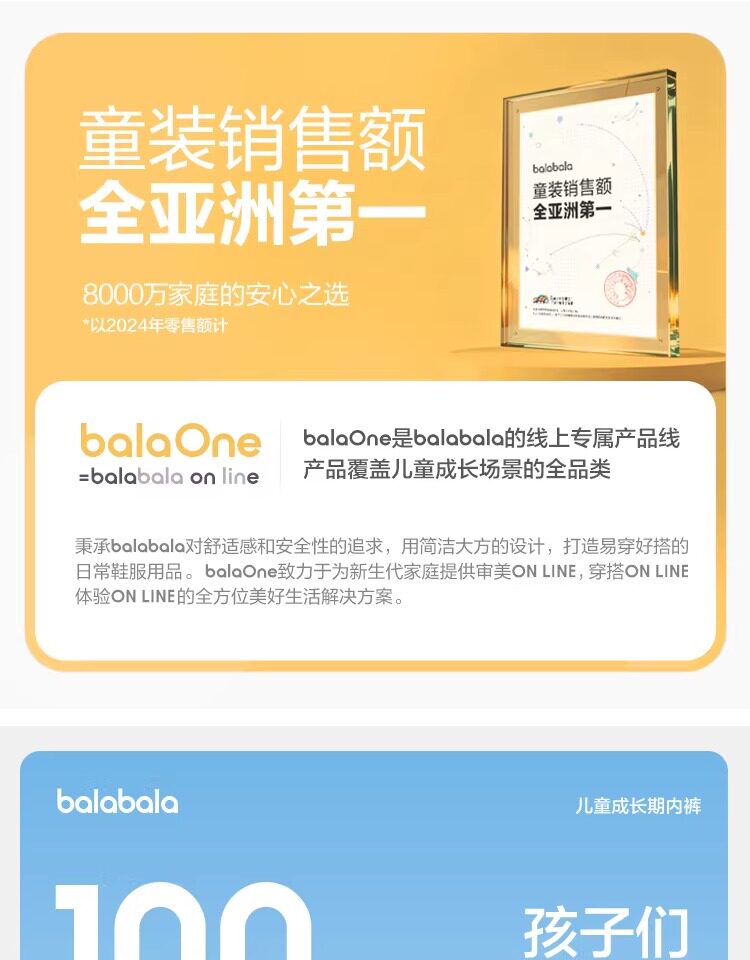 巴拉巴拉儿童内裤棉平角四角短裤女童防走光宝宝莫代尔柔软四条装 — 1
