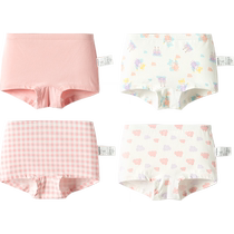 Balabala girls underwear cotton boxer childrens shorts baby stretchy comfortable skin-friendly sweet four-pack