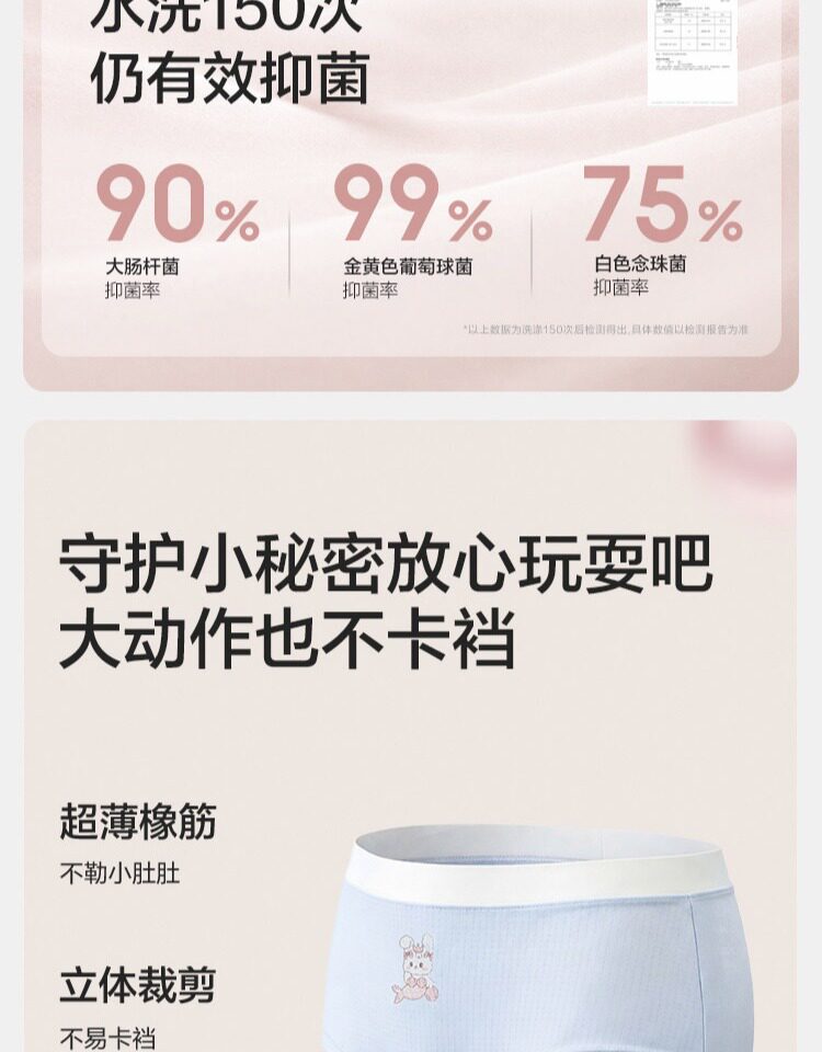 巴拉巴拉女童内裤棉平角儿童三角宝宝平角a类亲肤抗菌透气三条装 — 7