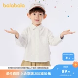 巴拉巴拉 Летняя одежда, весенняя рубашка, хлопковый детский приятный телу лонгслив, семейный стиль