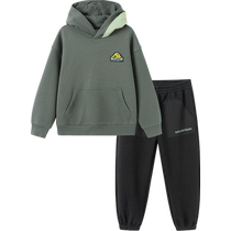 (Same style in the mall) Balabala childrens clothing boys long-sleeved suit childrens 2024 autumn and winter new style plus velvet two