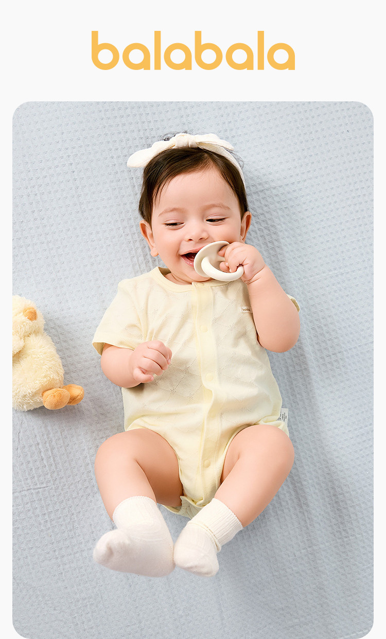 Balabala Children's Clothing Newborn Baby Clothes Full-Month Baby Jumpsuit Infant Romper Triangle Autumn Outfit Two-Piece Set — 51