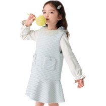 (Same style in the mall) Balabala girls skirt suit houndstooth small fragrance two-piece set 2024 autumn and winter new style