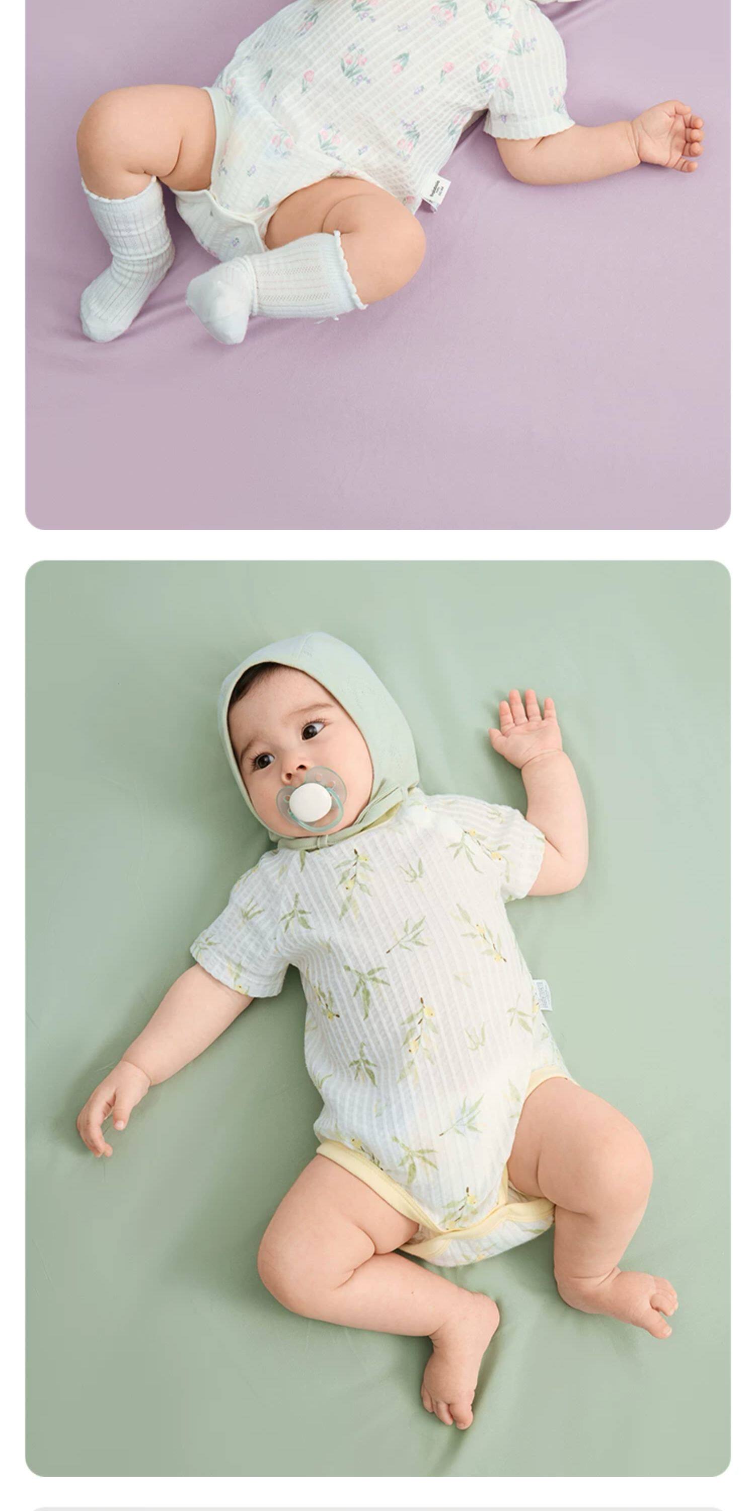 巴拉巴拉童装新生婴儿衣服满月宝宝连体衣婴幼儿爬服三角秋装两件 — 29