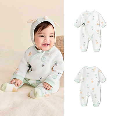 Balabala Children's Clothing Newborn Baby Clothes Full-Month Baby Jumpsuit Infant Romper Bodysuit Autumn and Winter Outfit — 7
