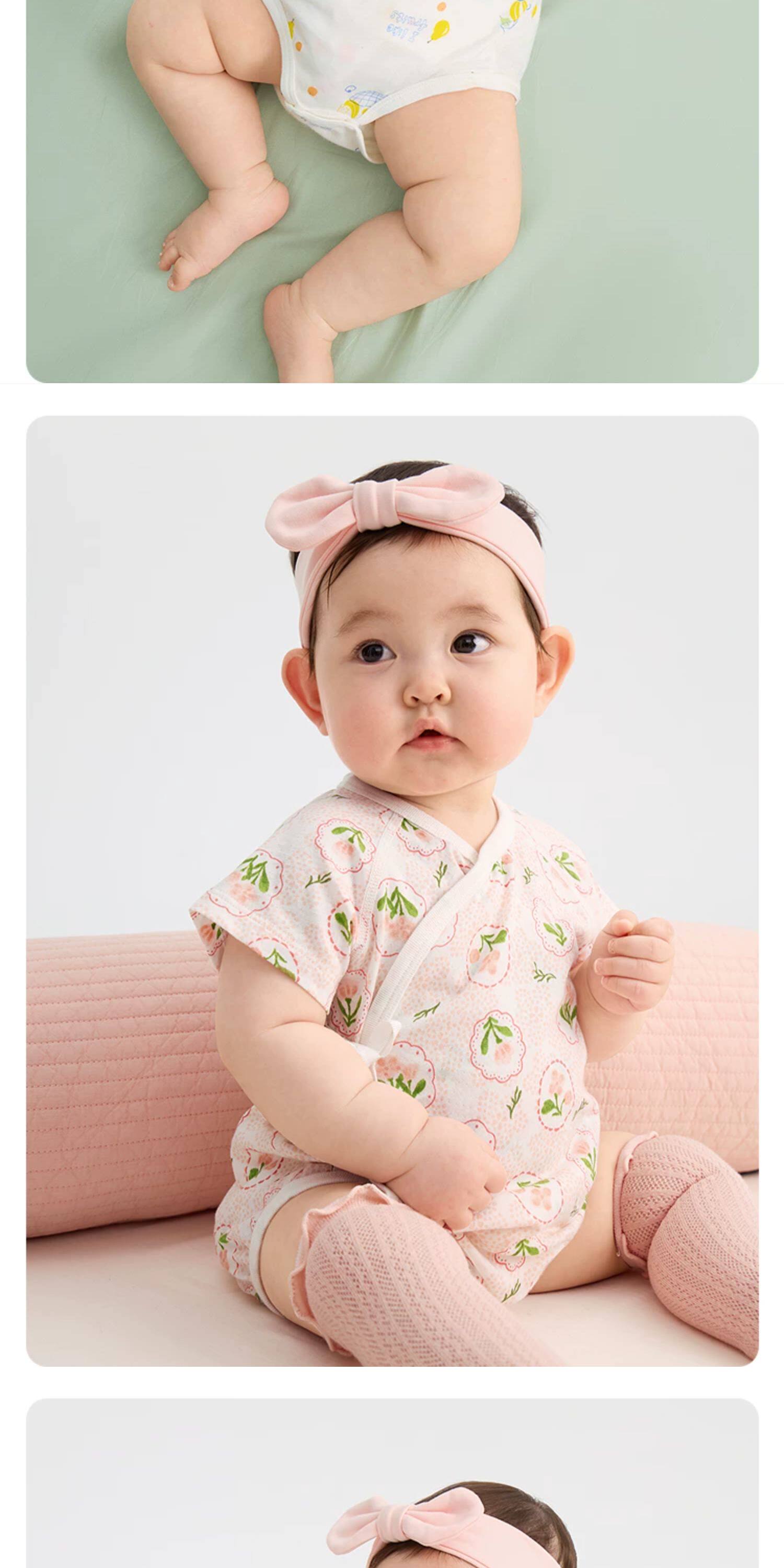 巴拉巴拉童装新生婴儿衣服满月宝宝连体衣婴幼儿爬服三角秋装两件 — 39