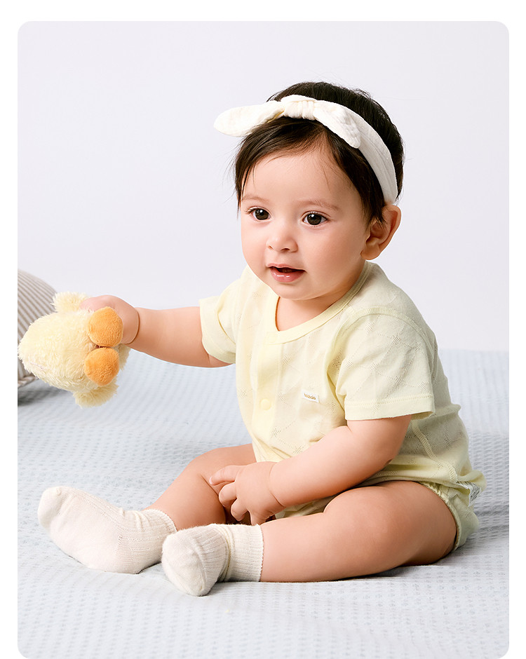 Balabala Children's Clothing Newborn Baby Clothes Full-Month Baby Jumpsuit Infant Romper Triangle Autumn Outfit Two-Piece Set — 74