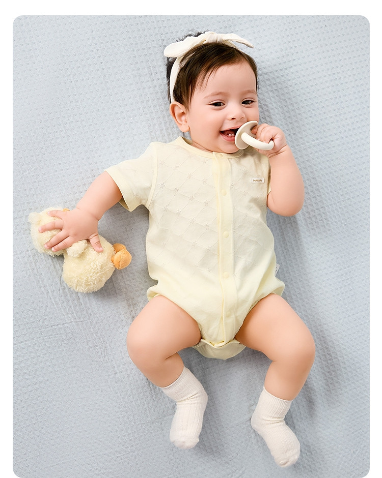 Balabala Children's Clothing Newborn Baby Clothes Full-Month Baby Jumpsuit Infant Romper Triangle Autumn Outfit Two-Piece Set — 72