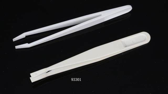 White purification plastic tweezers 93303 small round head dust-free plastic component clip 93301 93302 93305