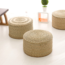 Handmade straw thickened futon group sitting Pier round Pier pastoral low stool living room coffee table sofa stool children small round stool