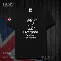 Unbounded England Liverpool Liverpool cotton short-sleeved T-shirt men and women trend clothes City emblem clothing