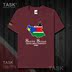 TASK Nam Sudan Quốc Bản đồ bông ngắn tay áo thun nam và Casual nữ T-shirt Spout Summer 50 