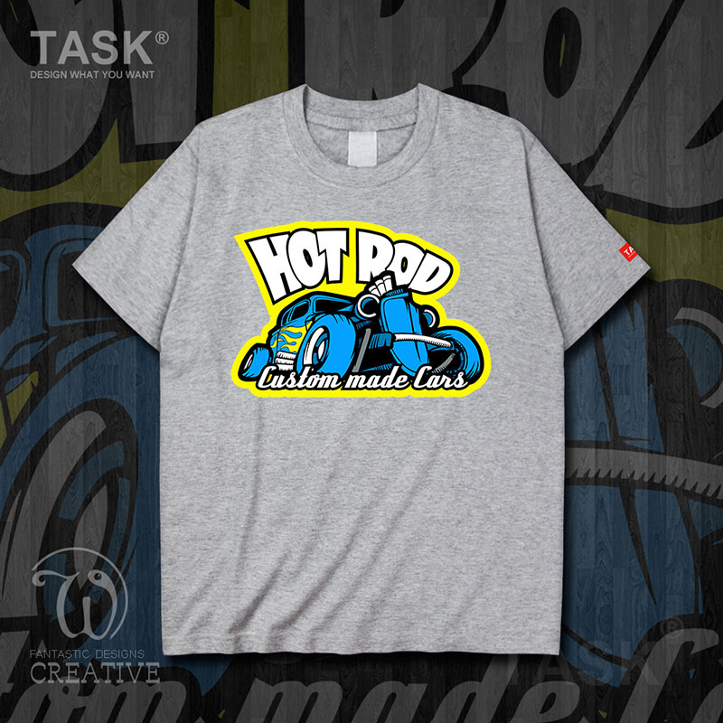 TASK Motorsport Tính Tuỳ chỉnh Hot Rod Modified Car Trend ngắn tay áo thun nam và nữ T-Shirt 03-0007