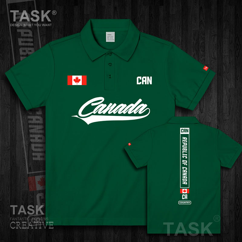 Áo phông Thế Hệ Mới đường Cờ Graffiti Quốc TASK Canada Canada Trendmen ve áo POLO