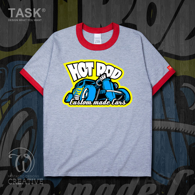 TASK Motorsport Tính Tuỳ chỉnh Hot Rod Modified Car Trend ngắn tay áo thun nam và nữ T-Shirt 03-0007