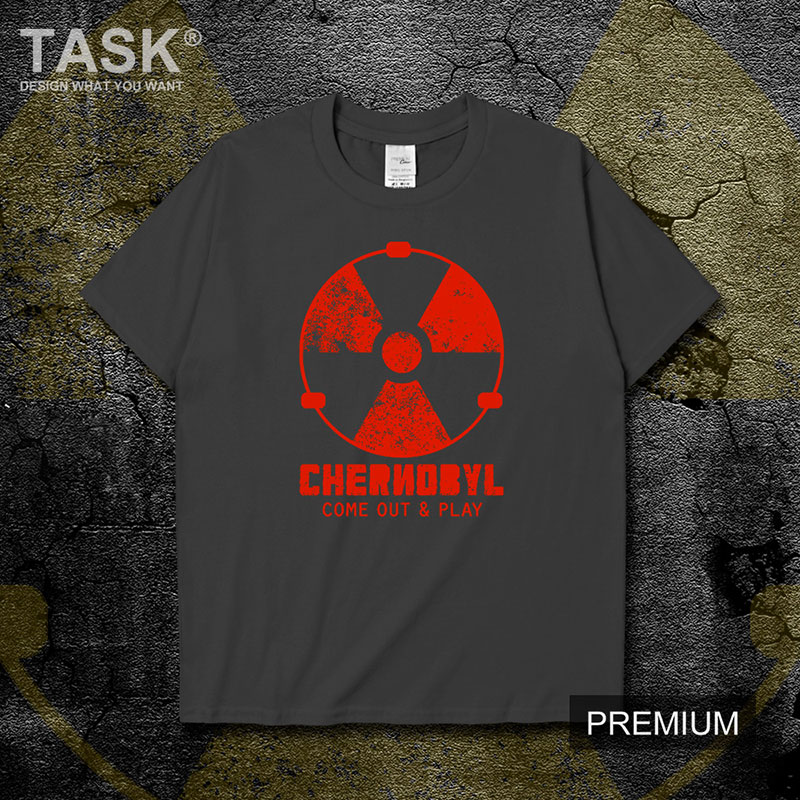 TASK Chernobyl tai nạn Chernobyl sắc nét in mùa hè áo thun nam và giản dị tưởng niệm nửa ống tay áo áo sơ mi nữ