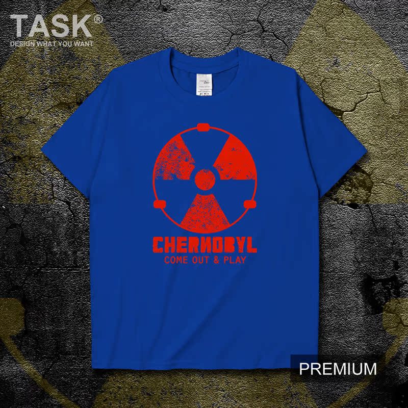 TASK Chernobyl tai nạn Chernobyl sắc nét in mùa hè áo thun nam và giản dị tưởng niệm nửa ống tay áo áo sơ mi nữ