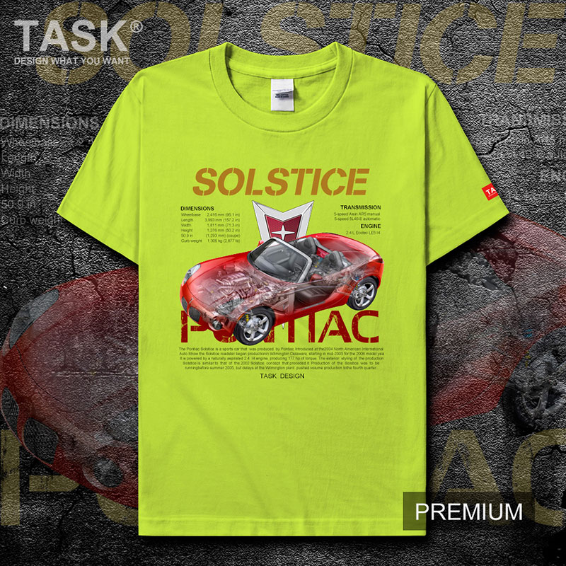 TASK Pontiac Solstice pandy Mỹ Sports Car ngắn tay áo T-Shirt hâm mộ nam và nữ quần áo