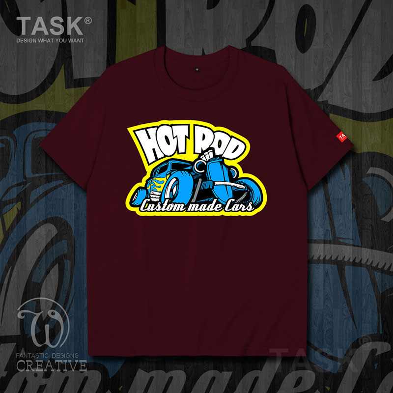 TASK Motorsport Tính Tuỳ chỉnh Hot Rod Modified Car Trend ngắn tay áo thun nam và nữ T-Shirt 03-0007