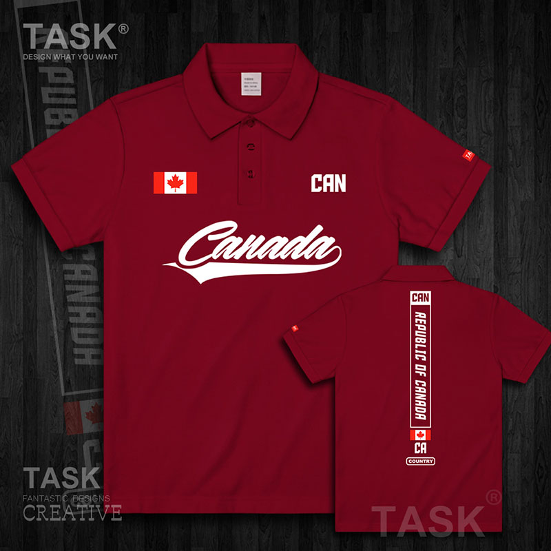 Áo phông Thế Hệ Mới đường Cờ Graffiti Quốc TASK Canada Canada Trendmen ve áo POLO