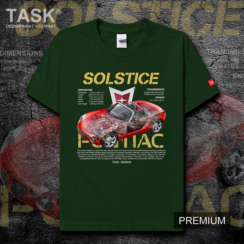 TASK Pontiac Solstice pandy Mỹ Sports Car ngắn tay áo T-Shirt hâm mộ nam và nữ quần áo