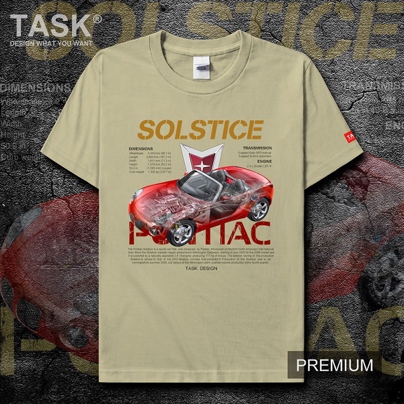 TASK Pontiac Solstice pandy Mỹ Sports Car ngắn tay áo T-Shirt hâm mộ nam và nữ quần áo