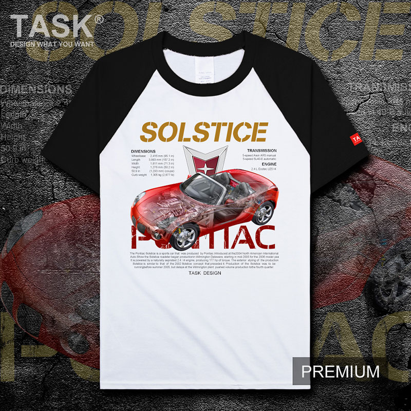 TASK Pontiac Solstice pandy Mỹ Sports Car ngắn tay áo T-Shirt hâm mộ nam và nữ quần áo