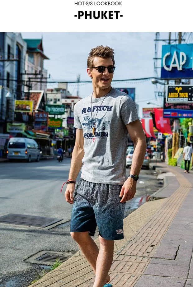 Gailang Hot Spring Beach Quần nam Nhanh khô Khô Kích thước lớn Holiday Boxer Quần đi biển Quần lửng Quần short bơi 	quần đi biển vàng	