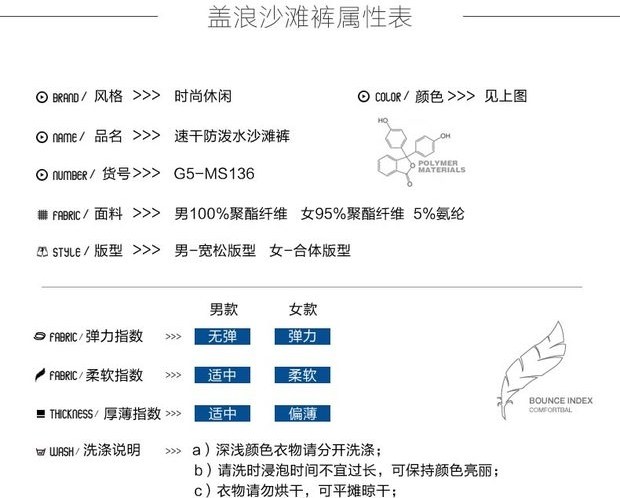 Gailang cặp vợ chồng mùa hè quần dài nam khô nhanh kích thước lớn bên bờ biển kỳ nghỉ của phụ nữ quần short năm điểm quần mùa xuân quần bơi thân 	quần 7 màu đi biển