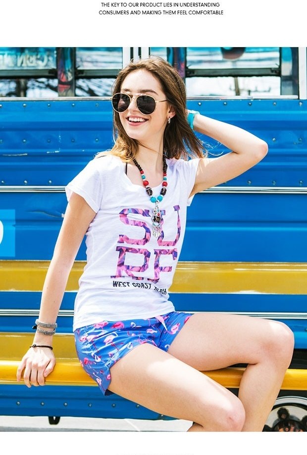 Quần đi biển nhanh khô quần nữ nghỉ mát kích thước lớn những người yêu thích mặc quần short bãi biển góc phẳng quần spa lỏng quần bơi 	quần 7 màu đi biển