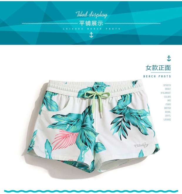 Quần che sóng bốn mặt chơi quần đi biển nữ nhanh khô kích thước lớn Quần short đi biển bên bờ biển quần xuân nóng quần boxer quần bơi nữ 	quần dài đi biển nam	
