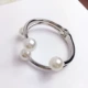 Big Pearl Fashion Tính cách hoang dã Vòng đeo tay lớn Kim loại Châu Âu và Mỹ Vòng đeo tay phóng đại Vòng tay áo len với trang trí đầu tiên Nữ tỳ hưu vàng