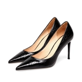 Обувь на высоком каблуке, модные туфли с заостренным носом, городской стиль, из натуральной кожи