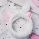 Hàn Quốc áp dụng mặt nạ trang điểm rửa mặt băng đô lưới khăn đội đầu màu đỏ ngọt ngào Mori nữ mũ dễ thương băng đô đơn giản - Phụ kiện tóc
