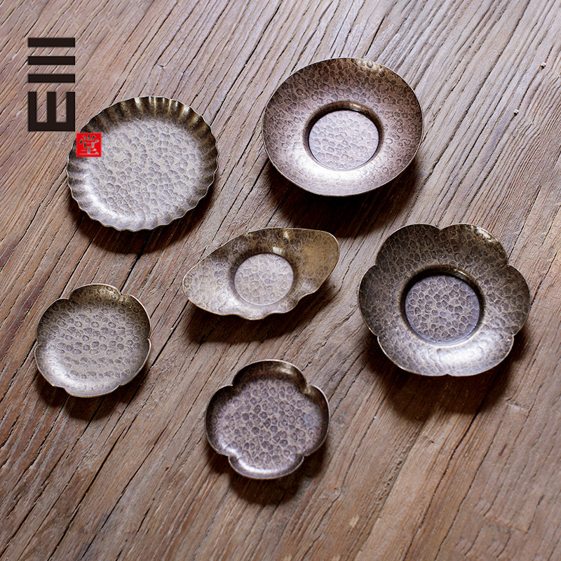 Sanshan Hall Pure Copper Cup Cushion Tea Road China Windy Fu Tea With Zero Matching Day Style Zen of Tea Cup Nursery
