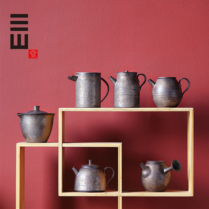 Sanshan Hall Liquid Glazed Ceramic Kung Fu Tea Set / Two cups of household tea - making cups hand - style teapot