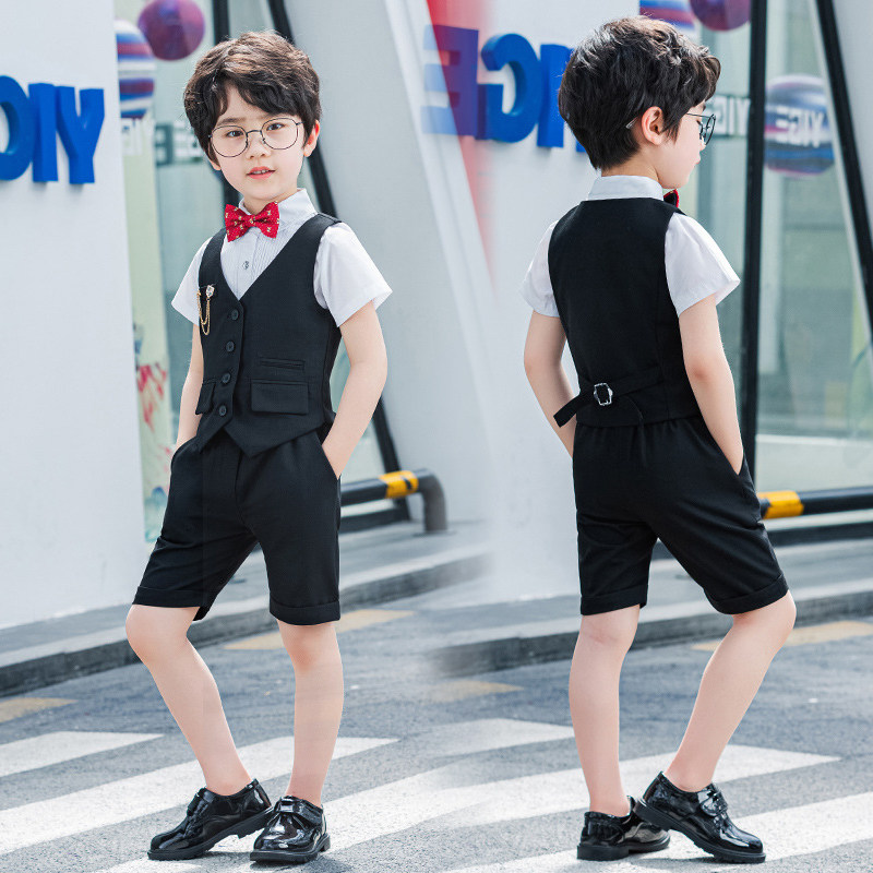 Children's suit three-piece dress Summer New Show Suite Show Piano Show in England