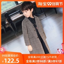 Childrens dress boys casual suit jacket 2021 New handsome Autumn Winter show mens small suit long tide