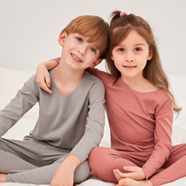 Childrens warm Develvet underwear suit autumn winter boy and girl in autumn clothes in big baby pajamas boy bottom